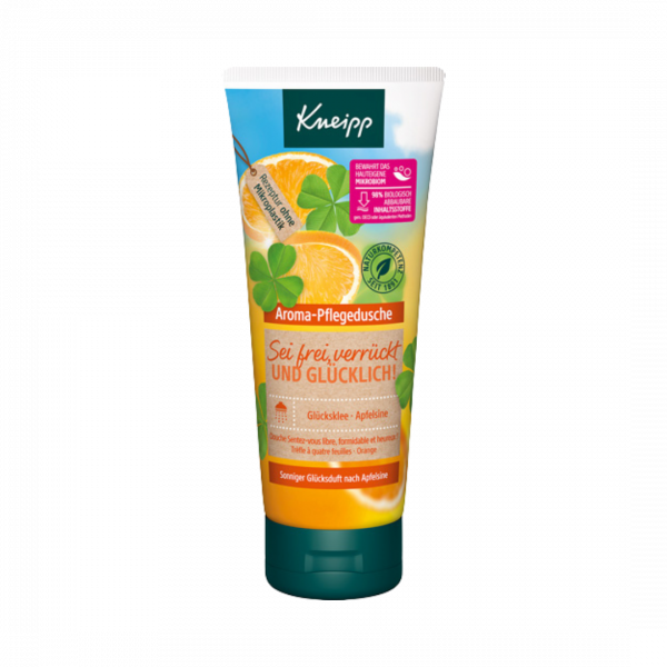 Kneipp Aroma Pflegedusche Sei frei, verrückt und gluecklich, Glücksklee Apfelsine, 200ml